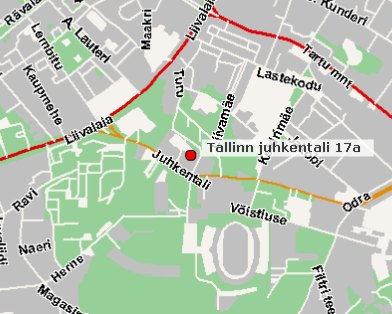 Juhkentali 17a, kab. 2, Tallinn, Tel.: 6604531